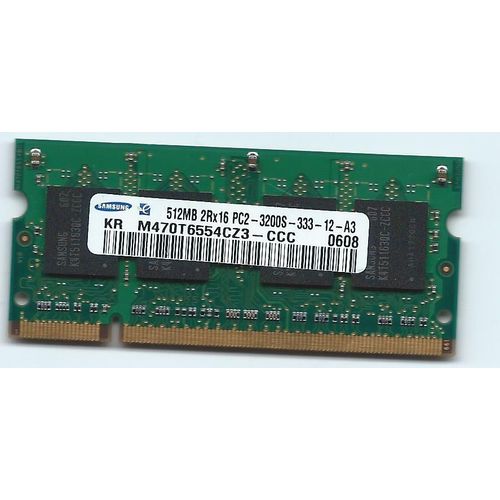 Samsung - Mémoire - 512 Mo - DDR2 - PC3200 - SO DIMM 200 Broches - CL3