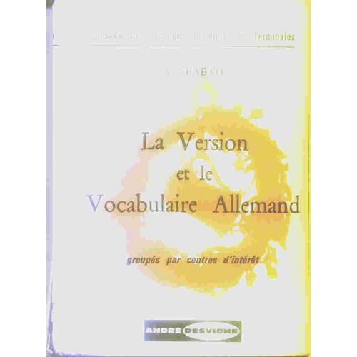 La Version Et Le Vocabulaire Allemand