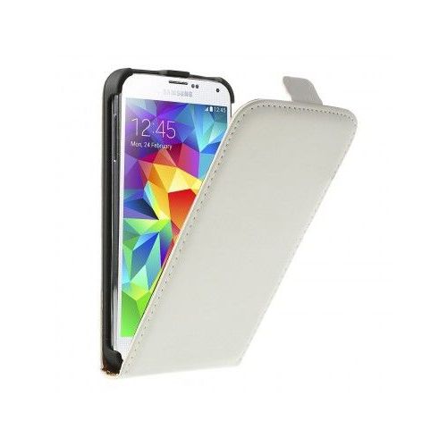 Etui Magnétique À Clapet En Cuir Pour Galaxy S5 - Blanc