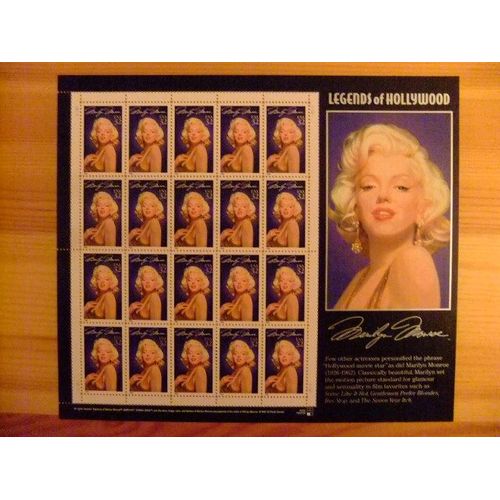 Timbres - Etats-Unis D´Amerique 1995 - Marilyn Monroe (1926-1962)  - Legends Of Hollywood ( Marilyn Monroe ) - Yvert Nº 2342 ** Mnh