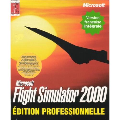 Microsoft Flight Simulator Pro - (Version 2000 ) - Ensemble Complet - Pc - Cd - Win - Français