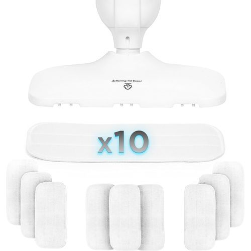 Duronic STM-SP 10 Pack de 10 Serpillères de rechange pour Balai Vapeur | Compatible avec le Balai nettoyeur Vapeur STM11 de Duronic