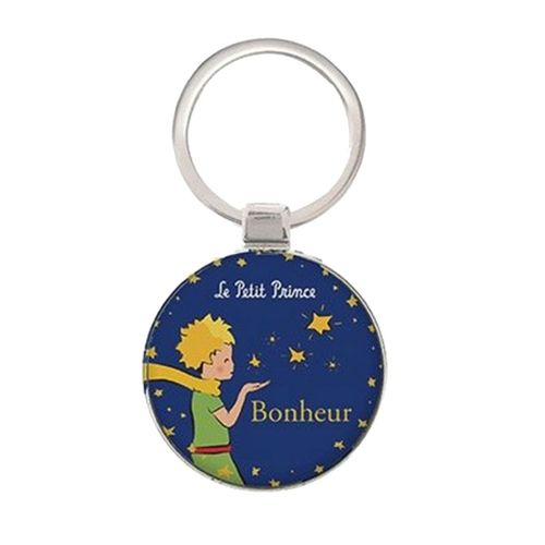 Porte clefs rond en métal le Petit Prince - Bonheur