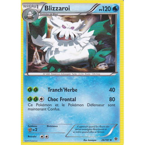 Carte Pokemon - Blizzaroi - 26/101 - 120 Pv - Explosion Plasma - 