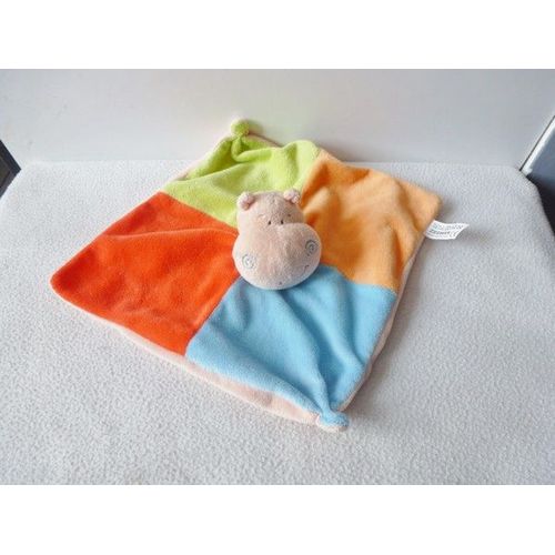 Zeeman Hippopotame Doudou Rouge Orange Vert Bleu