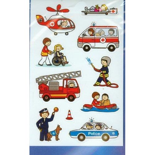 Z Design 54137: Naklejki Papierowe Strazak Policjant Avery