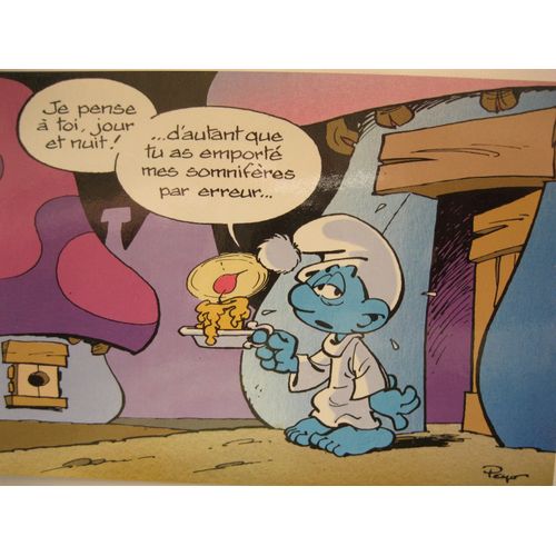 Peyo - Schtroumpf N° 15 - Je Pense À Toi Jour Et Nuit ! 