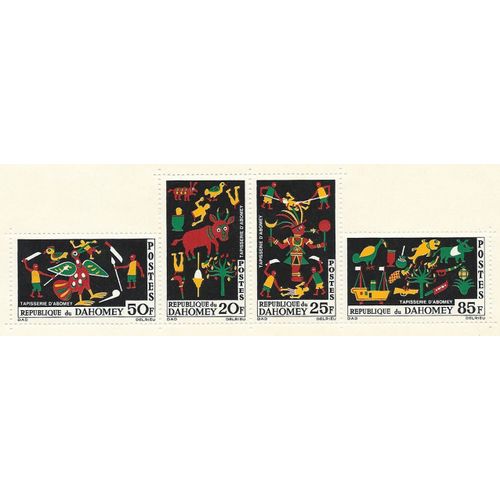 Planche De 4 Timbres Du Dahomey
