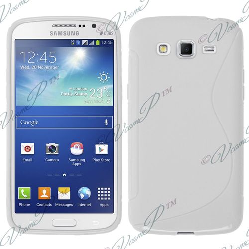 Samsung Galaxy Grand 2 Sm-G7102 G7105 G7106: Housse Etui Pochette Coque S Silicone Gel Blanc