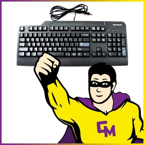 Clavier USB PC AZERTY Lenovo SK-8825 41A5300 Filaire Noir