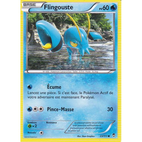 Carte Pokemon - Flingouste - 23/111 - Xy Poings Furieux - 