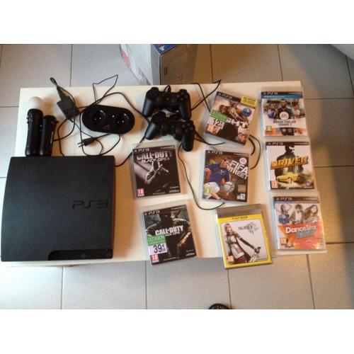 Ps3 320go + 2 Manette + Ps Move Motion+ Ps Eye Camera + 8 Bon Jeu