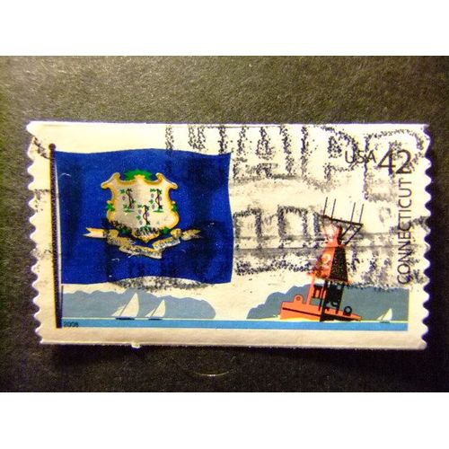 Timbres - Etats-Unis D´Amerique 2008 -Drapeaux Des Etats Americains - Yvert & Tellier Nº 4059 º Fu
