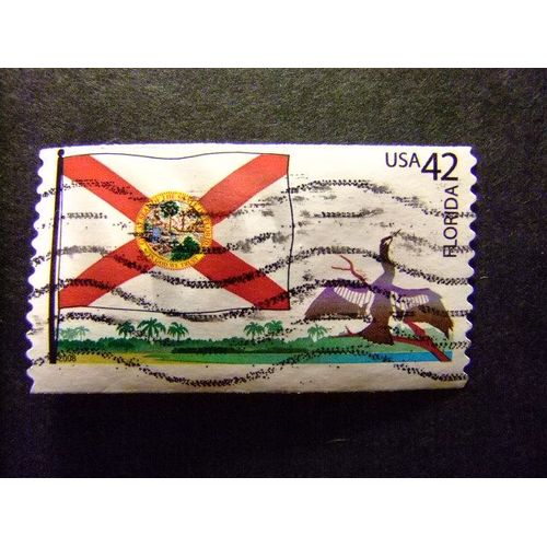 Timbres - Etats-Unis D´Amerique 2008 -Drapeaux Des Etats Americains - Yvert & Tellier Nº 4094 º Fu