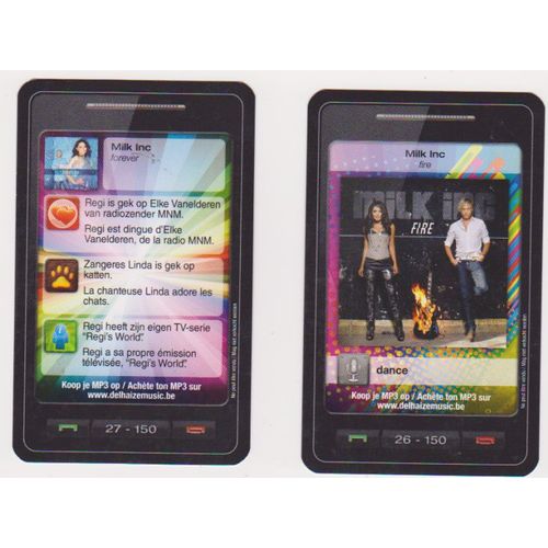 2 Cartes Milk Inc ( 10 X 6 Cm ) 
