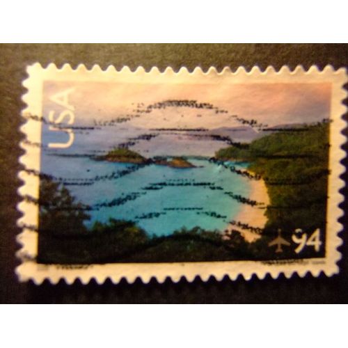 Timbres - Etats-Unis D¿Amerique 2008 - Plage Et Îlots À Trunk Bay - Yvert & Tellier Nº Pa 138 º Fu