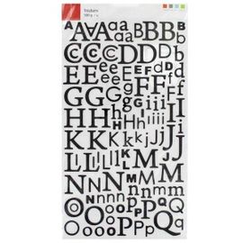 Artemio Alphabet Autocollant Paillettes Noir