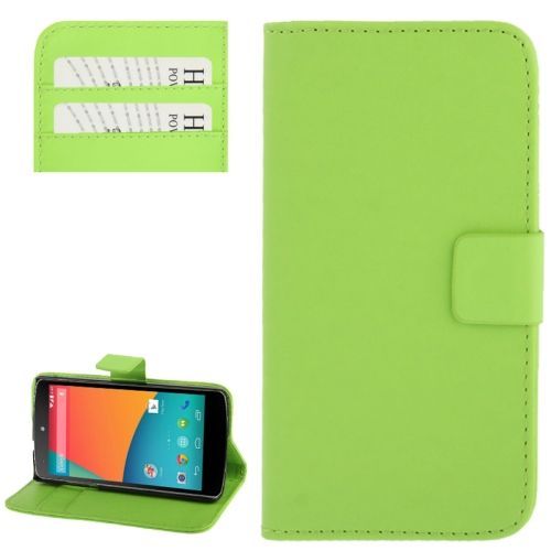 Google Nexus 5 : Coque Housse  De Protection En Cuir (Pu) Vert