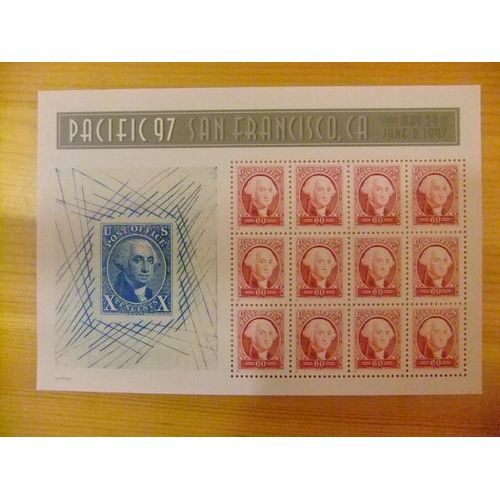 Timbres - Etats-Unis D¿Amerique 1997 - George Washington - Pacific 97- Expo. Philatelique San Francisco Yvert & Tellier Nº Bloc 34 ** Mnh