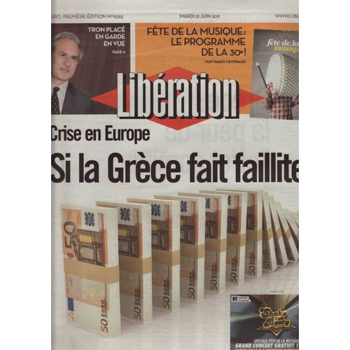 Libération (Quotidien) / 21-06-2011 N°9363 : Marc André Grondin (1p)