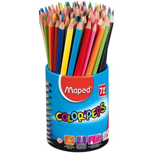 Maped Crayons Couleur Color'peps Triangulaire Pot De 72