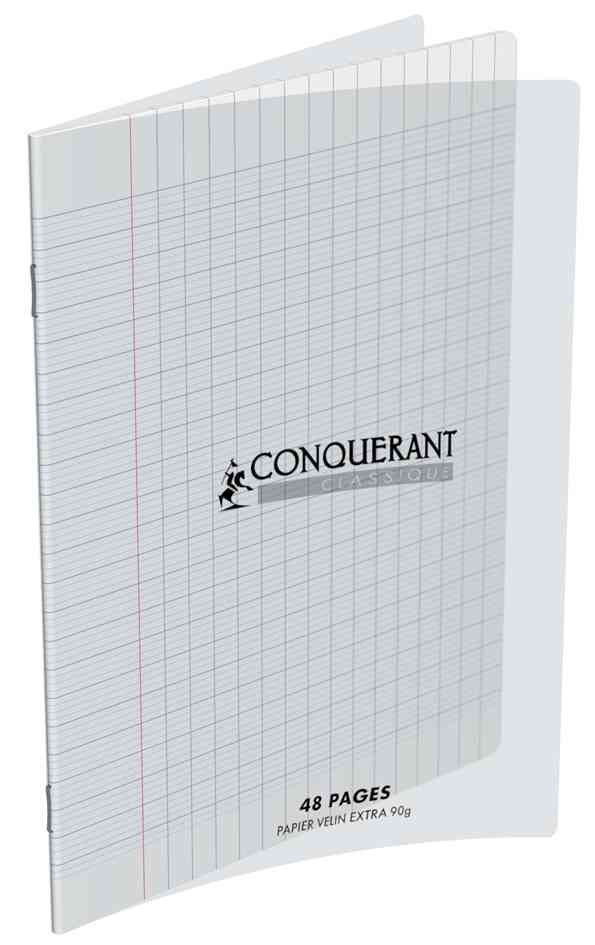 Conquérant Sept Lot De 10 Cahiers Couverture Polypro 240 X 320 Mm 96 Pages 90g Seyès Incolore