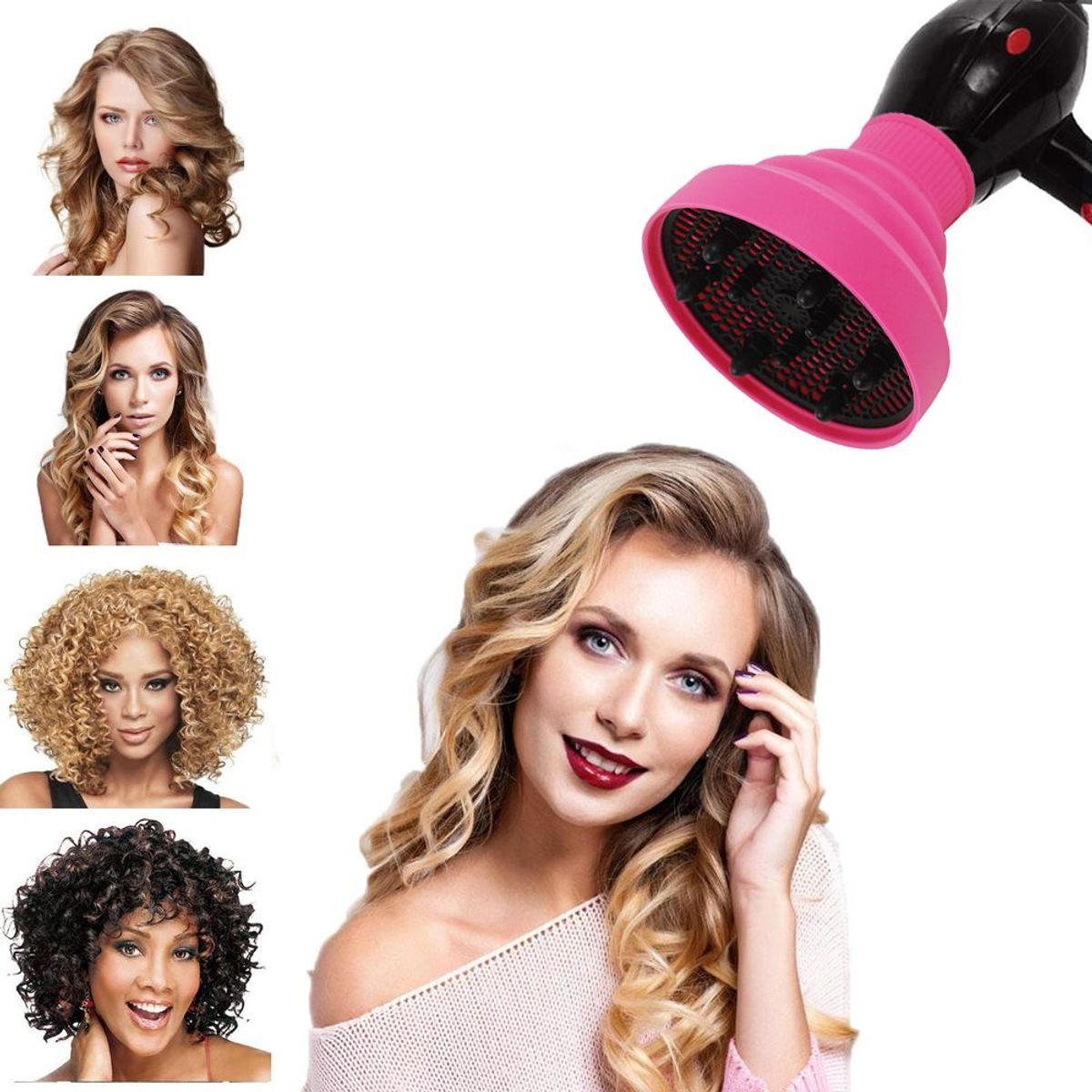 Diffuseur Sche-Cheveux Pliable En Silicone - Travel And Eas... - 4
