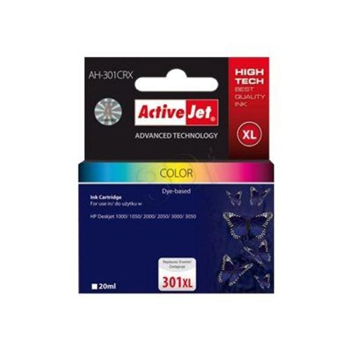 ActiveJet AH-301CRX Premium - 20 ml - haute capacité - Couleur (cyan délavé, magenta délavé, jaune délavé) - cartouche d'encre (équivalent à : HP 301XL ) - pour HP Deskjet F2430, F2483, F2488...