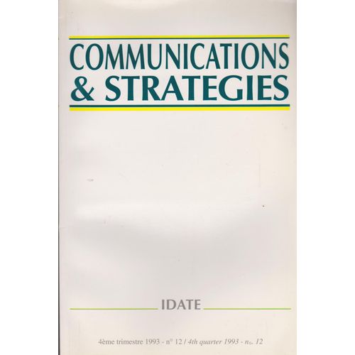 Communications & Stratégies  N° 12