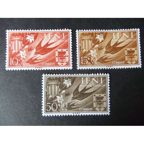 Timbres - Ifni - Aide Aux Inondes De Valence - Yvert & Tellier Nº 116 /118 **Mnh 