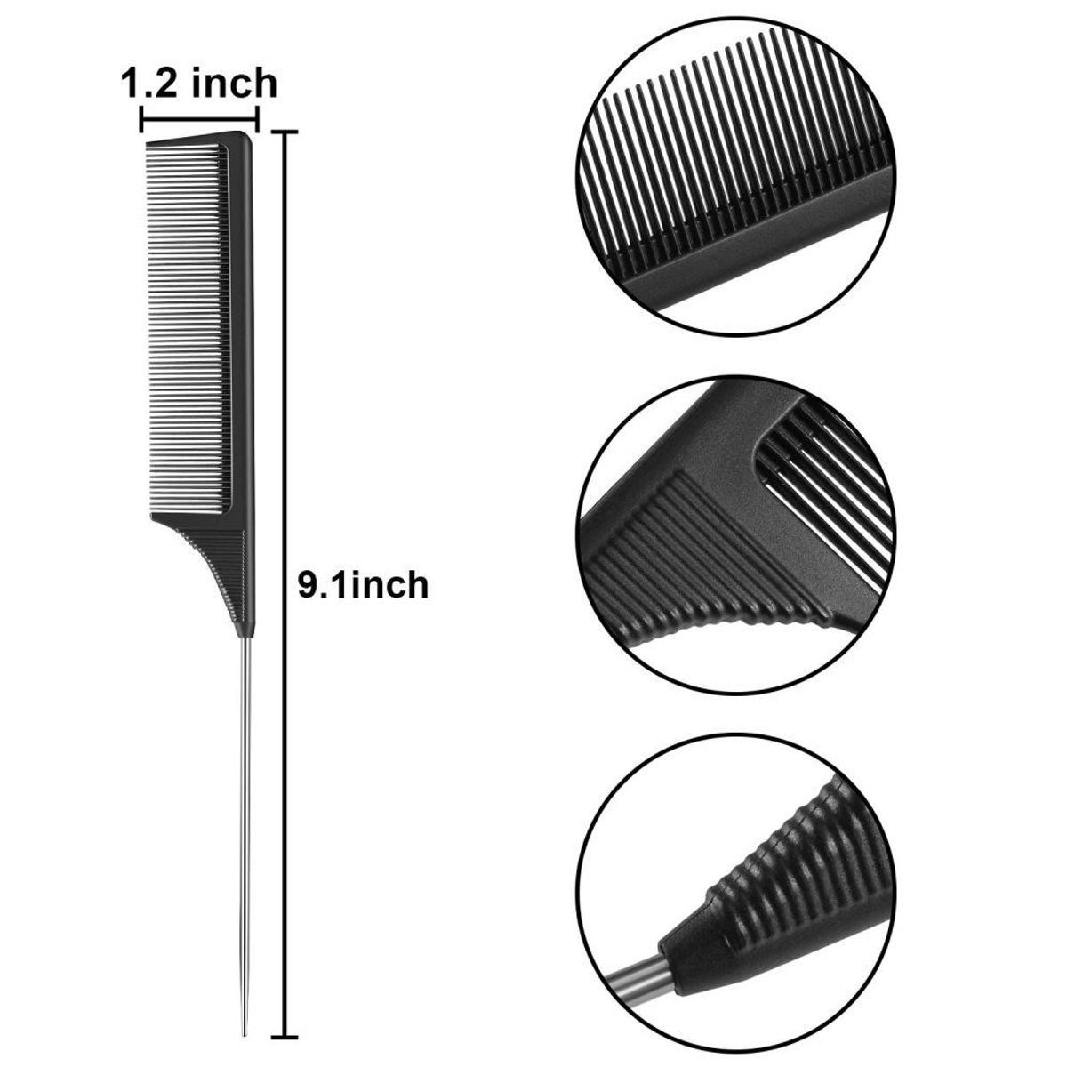 Peigne Queue De Rat, 3 Paquets, Broche En Acier, Queue De Ra... - 5