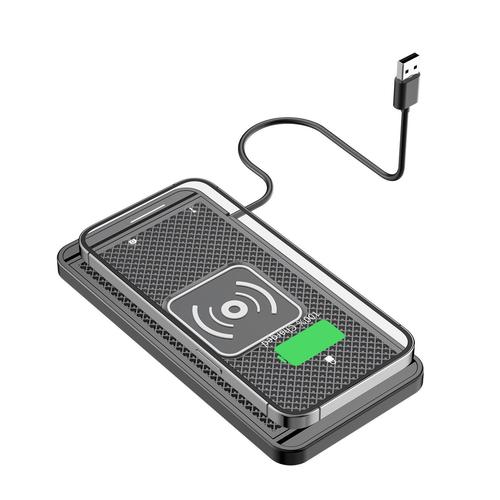 Chargeur Induction Voiture, 15w Qi Pad De Chargeur Sans Fil Voiture Rapide, Tapis De Chargement De Ultra Fin Compatible Avec Airpods 3/Pro,Iphone 15/14/13/12/11/X/8, Samsung Galaxy S24/S23/S22/S21/S20