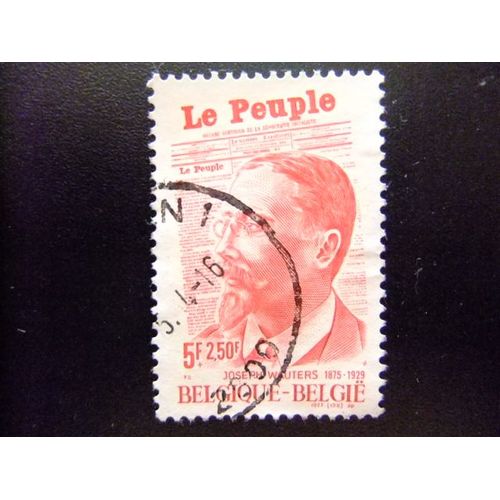 Belgique - België - 1977 - Joseph Wauters - Yvert & Tellier Nº 1873 º Fu - Cob Nº 1878 º Fu