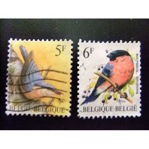 Belgique - België - 1988 - Oiseaux (Sitelle Torchepot,Bouvreuil) - Yvert & Tellier Nº 2293/ 94 º Fu - Cob Nº 2294/95 º Fu