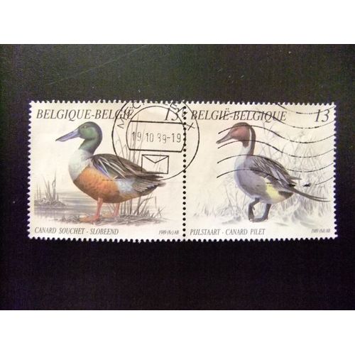Belgique - België - 1989 - Faune (Canards Sauvages) - Yvert & Tellier Nº 2334/2335 º Fu - Cob Nº 2334/2335 º Fu