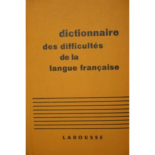 Dictionnaire Des Difficults De La Langue Franaise   de Adolphe V. Thomas