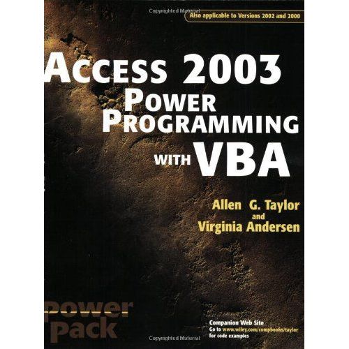 Access Power Programming With Vba   de Allen G Taylor  Format Poche 