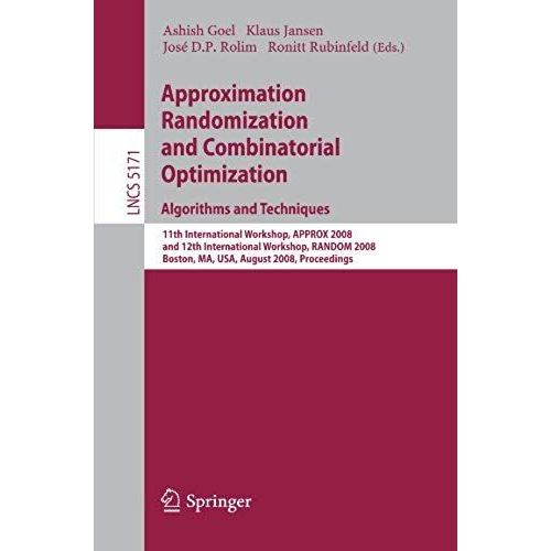 Approximation, Randomization And Combinatorial Optimization. Algorithms And Techniques    Format Broch 