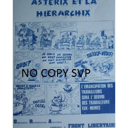 Asterix Et La Hierarchix, Affiche De L'ora, Organisation Rvolutionnaire Anarchiste