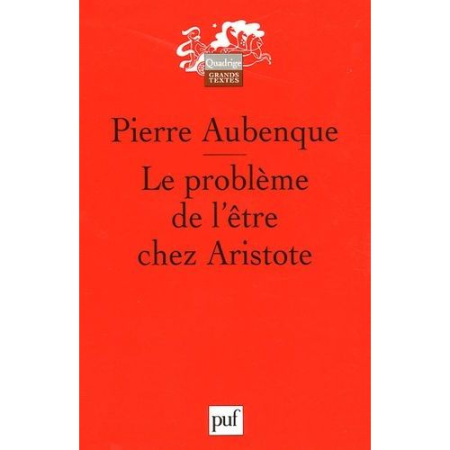 Le Problme De L'tre Chez Aristote    Format Broch 