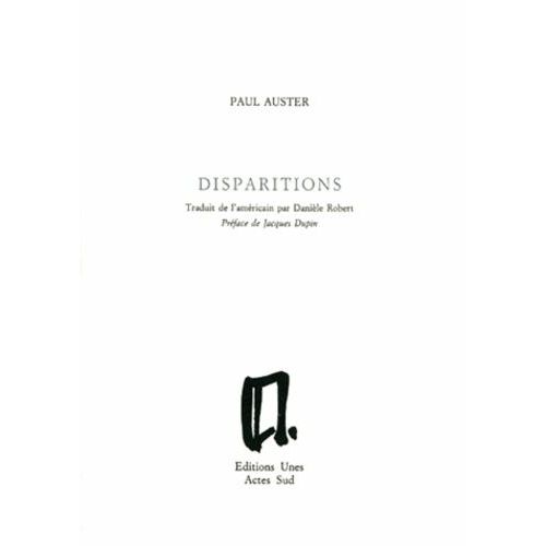 Disparitions    Format Broch 