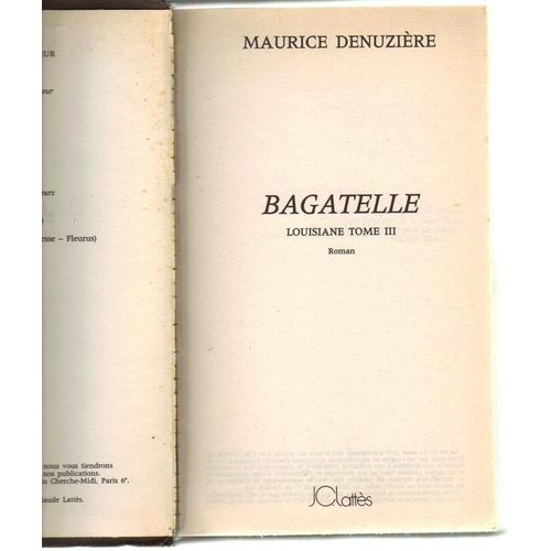 Bagatelle   de maurice denuziere 