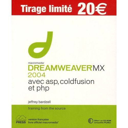 Dreamweaver Mx 2004 - Avec Asp, Php Et Coldfusion (1 Cd-Rom)   de Bardzell Jeffrey  Format Broch 