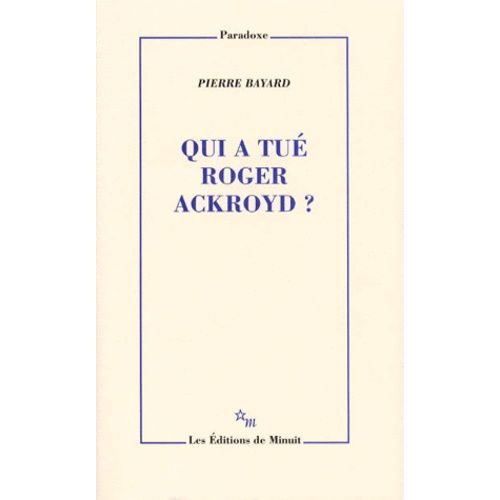 Qui A Tu Roger Ackroyd ?    Format Broch 