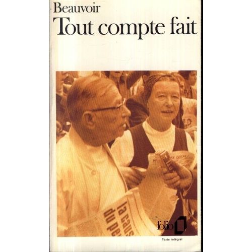Tout Compte Fait   de simone de beauvoir  Format Poche 