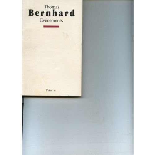 vnements   de Thomas Bernhard  Format Broch 