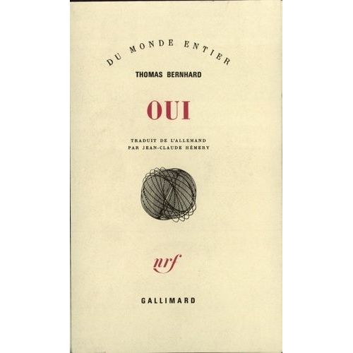 Oui   de thomas bernhard  Format Beau livre 