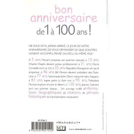 Bon Anniversaire De 1 A 100 Ans Sciences Humaines Et Spiritualite Rakuten