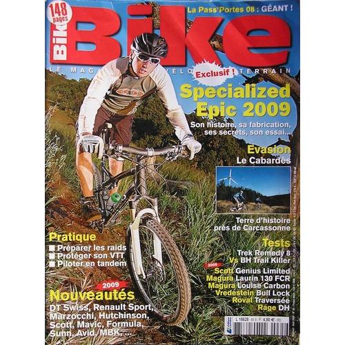 Bike - Le Magazine Du Vlo Tout-Terrain  (Vtt)  -  N 65 : Specialized Epic 2009/Dt Swiss, Renault Sport, Marzocchi, Hutchinson, Scott, Mavic, Formula, Sunn, Avid, Mbk ...