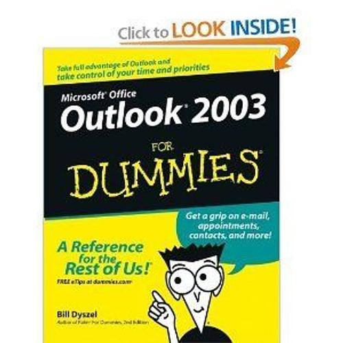 Outlook 2003 For Dummies   de Bill Dysel  Format Poche 